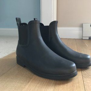 J. Crew Factory Chelsea Style Black Rain Boots